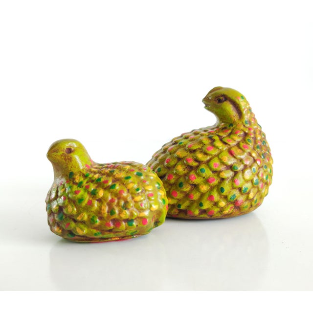 Vintage Ceramic Quail Figurines a Pair Chairish