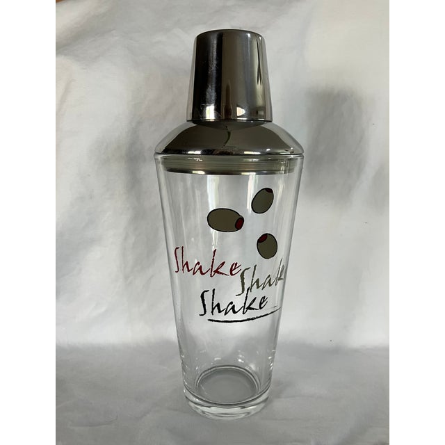 Transparent 1950s Mid Century Martini Cocktail Shaker For Sale - Image 8 of 10