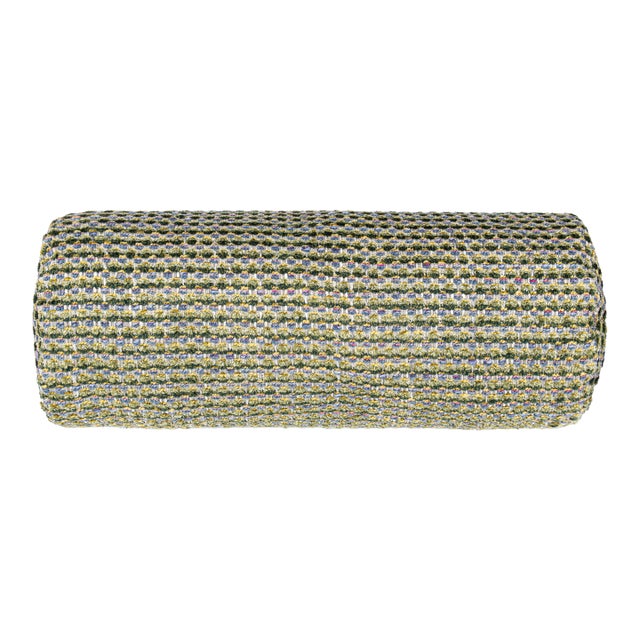 The House Of Scalamandré Heatherton Bolster Pillow In Glen For Sale