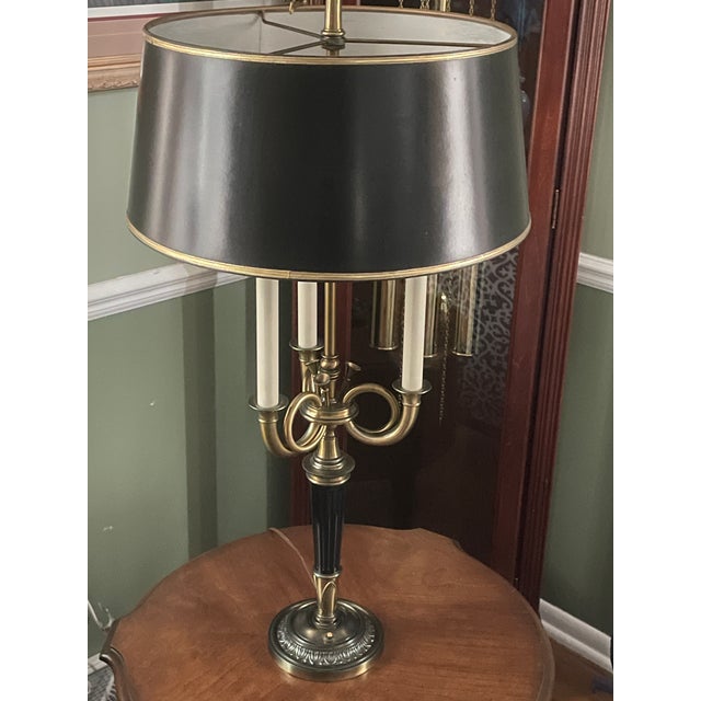 1960s 1960s French Horn Style Bouillotte Stiffel Lamp For Sale - Image 5 of 12