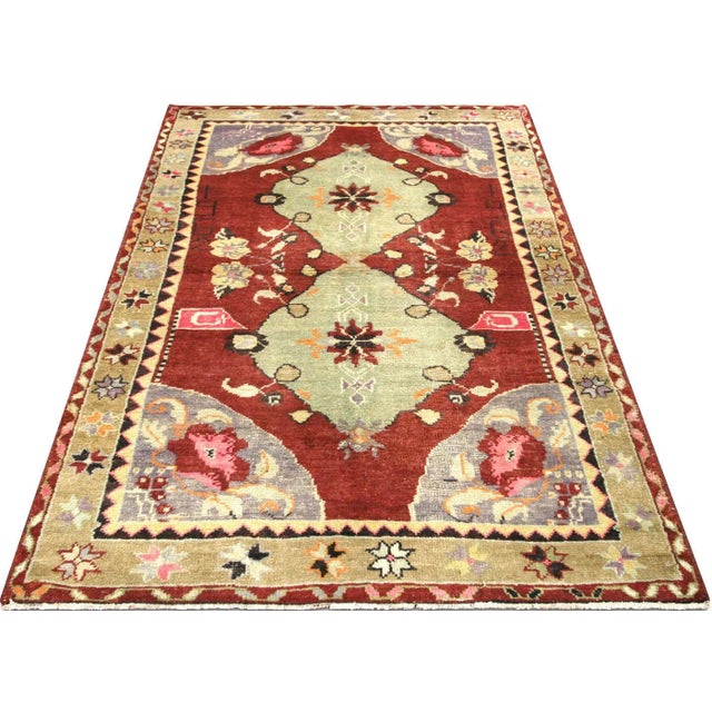 1960s 1960s Turkish Oushak Rug For Sale - Image 5 of 7