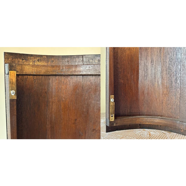 Brown Antique Georgian Mahogany Corner Cupboard: Bow Front Cabinet For Sale - Image 8 of 10