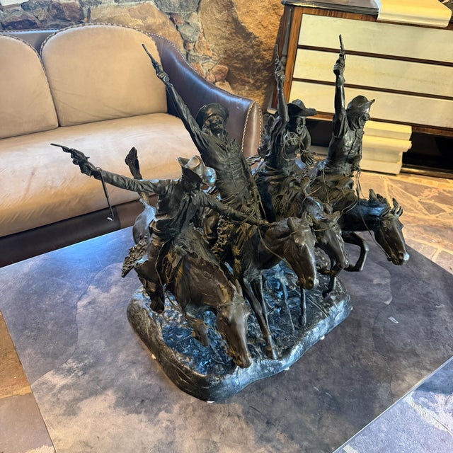 American Arge Bronze Sculpture "Coming Through the Rye" Frederic Remington For Sale - Image 3 of 18