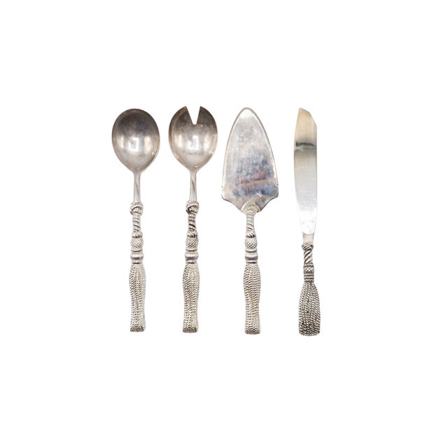 French Silver Plated Serving Utensils by Silea Set of 4 Chairish