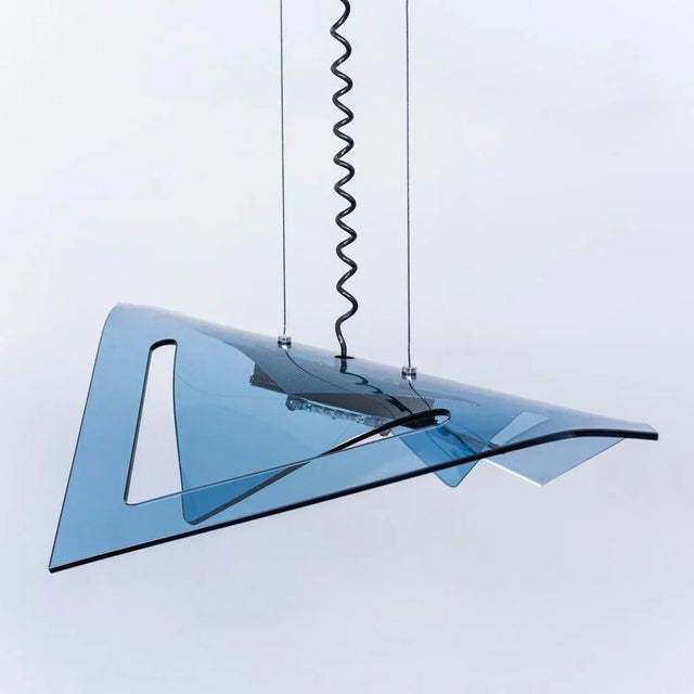 Vintage Modern Glass Chandelier from Sothis, 1980s For Sale - Image 12 of 12