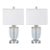 Pair of Robert Abbey Artemis Crystal Lamps For Sale