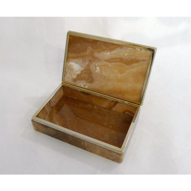 Mid-Century Modern Large Italian Onyx Box, 1960s For Sale - Image 3 of 12