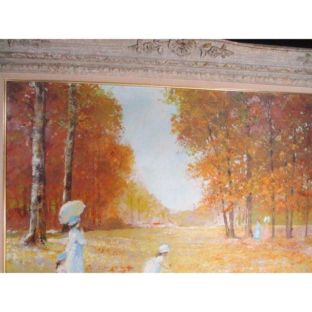 Paint Circa 1970s E. J. Cygne Impressionist Meadow Landscape Painting, Framed For Sale - Image 7 of 11