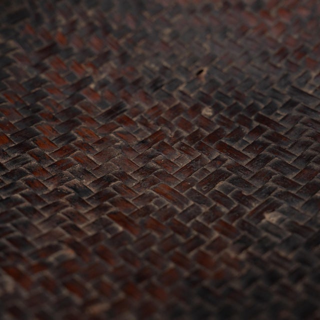 Mid 20th Century Chinese Woven Bamboo Flower Basket, C. 1940 For Sale - Image 5 of 5