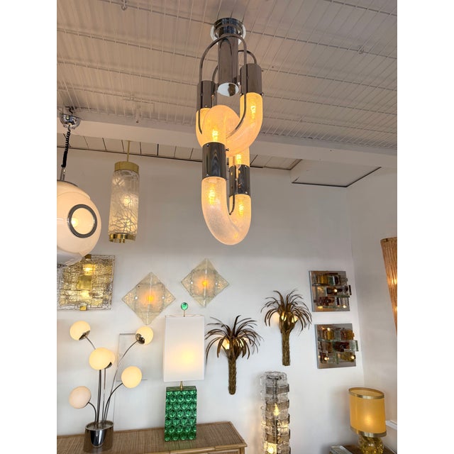 Pendant Lighting Murano Glass and Metal by Aldo Nason for Mazzega, Italy, 1970s For Sale - Image 6 of 10