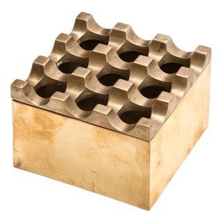 Ultima Ashtray in Brass attributed to Holger Bäckström and Bo Ljungberg For Sale