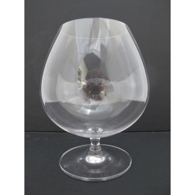 Mid 20th Century Josef Riedel Crystal Vinum Brandy Snifter Cognac 6" Wine Glass Set of 4 For Sale - Image 5 of 7
