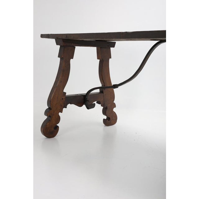 Brown Antique Baroque Oak Table, 1760 For Sale - Image 8 of 15