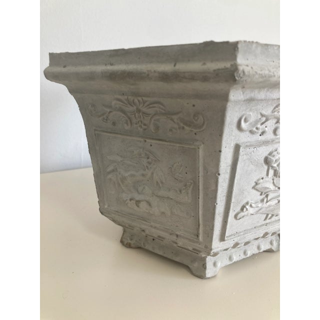Gray Asian Cast Stone Cache Pot-2 For Sale - Image 8 of 10
