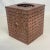 Copper Mid-Century Hollywood Regency Faux Woven Basket Metal Tissue Box Cover For Sale - Image 8 of 9