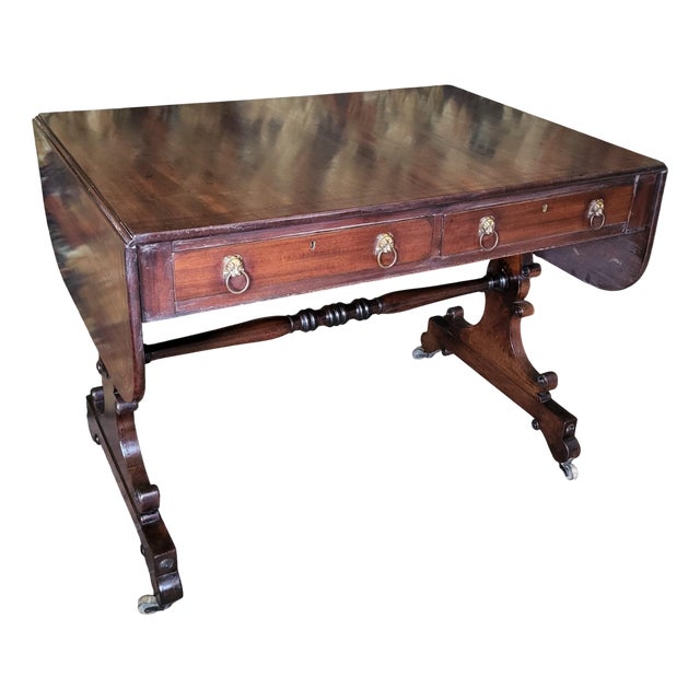 Regency Mahogany Sofa Table, 1800s For Sale