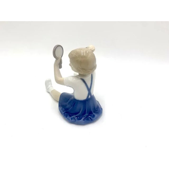Bing & Grondahl Danish Porcelain Figurine of a Girl Combing from Bing & Grondahl For Sale - Image 4 of 8