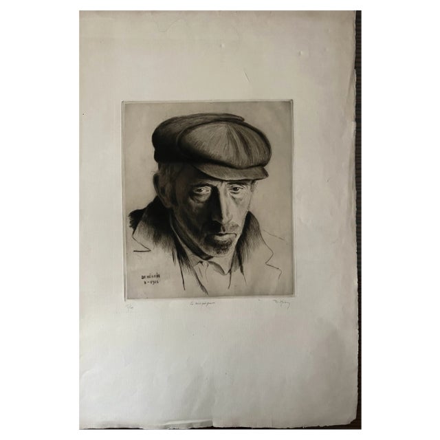 François De Herrain, Portrait of a Horse Seller, Drawing on Paper For Sale