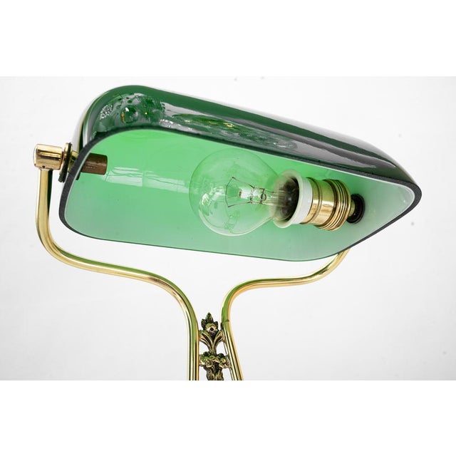 Banker's Swivel Table Lamp with Green Glass Shade, Vienna, Austria, 1920s For Sale - Image 11 of 18