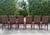 Mid 20th Century Vintage Mid-Century Sculptural Walnut Dining Chairs With Sabre Legs, Set of 6 For Sale - Image 5 of 18