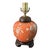 Vintage Chinese Ginger Jar Lamp in Orange, White and Green For Sale