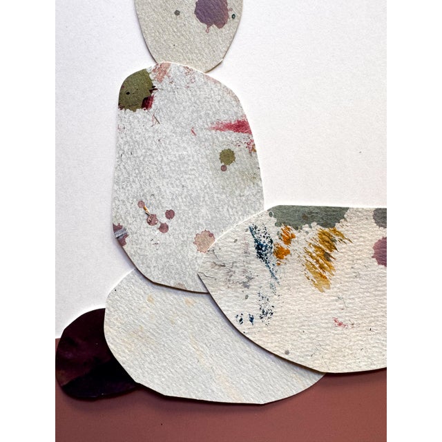 "Love Without Words 1" Original Mixed-Media Collage on Paper by Zac Woodiel For Sale In Little Rock - Image 6 of 9