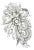 Mid-Century Diamond 18k White Gold Floral Spray Double-Clip Brooch For Sale
