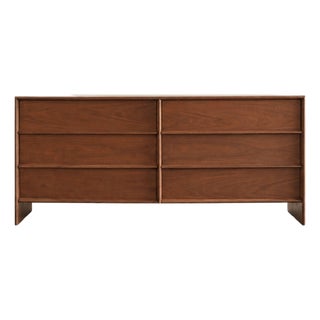 t.h. Robsjohn-Gibbings Thin-Line Walnut Dresser, C. 1950s For Sale