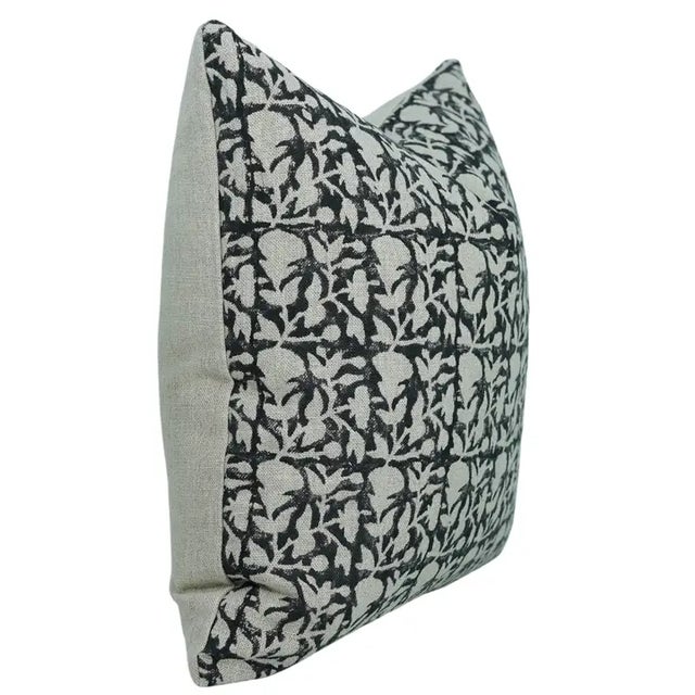Add a touch of elegance and depth to your home with this handmade block print cushion cover, featuring the bold and...