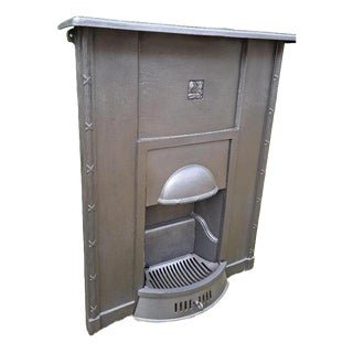 Arts and Crafts Edwardian Cast Iron Fireplace For Sale