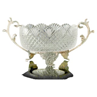 19th Century French Fruit Board Table Center from Val St. Lambert For Sale