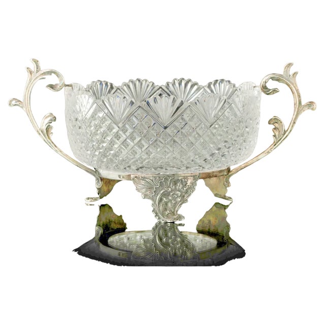 19th Century French Fruit Board Table Center from Val St. Lambert For Sale