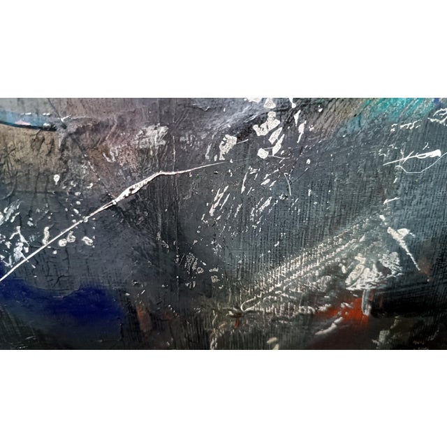 Ovidiu Kloska, Strong Desire to Fly Over a Night Lake, Acrylic on Canvas For Sale - Image 10 of 13
