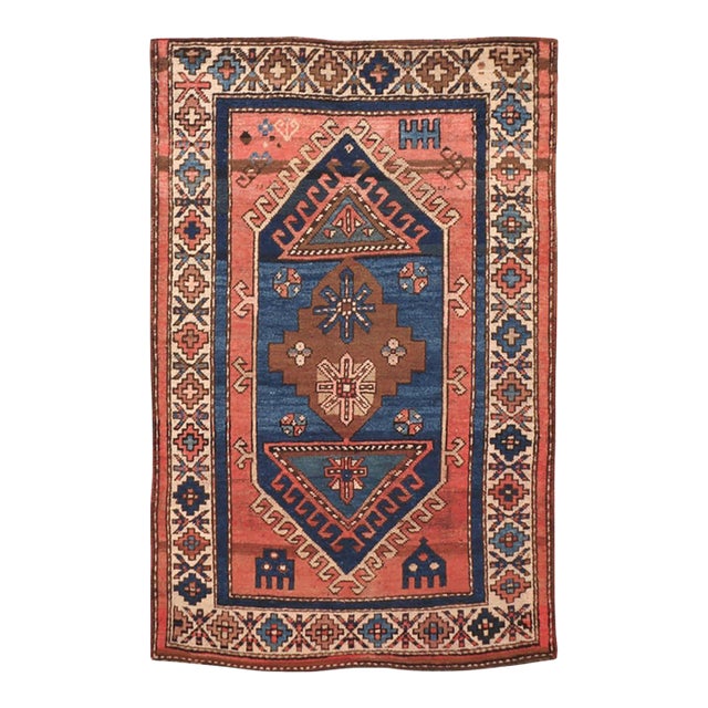 Galerie Shabab Collection Early 20th Century Turkish Anatolian Throw Rug For Sale