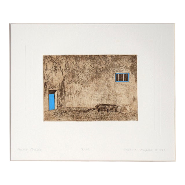 "Pueblo Portals" - Intaglio Print, #3/15 by Marcia Pagels For Sale