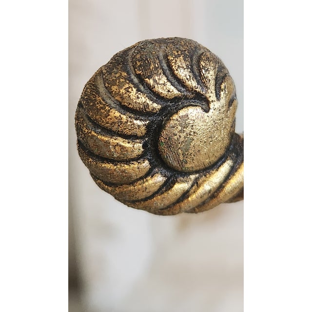 1960s Hollywood Regency Brass Double-Arm Guest Towel Stand For Sale - Image 14 of 18