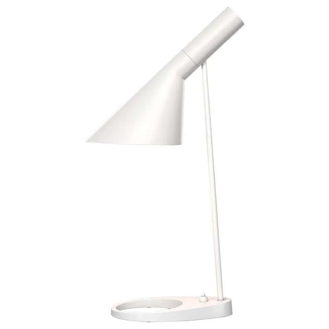 Louis Poulsen Arne Jacobsen 'Aj Mini' Table Lamp in White for Louis Poulsen For Sale - Image 4 of 4