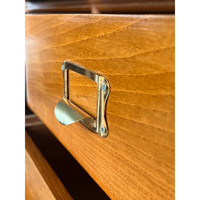 Tall Vintage Tall Teak Wood Campaign Highboy Chest in Style of Bernhardt For Sale - Image 11 of 13