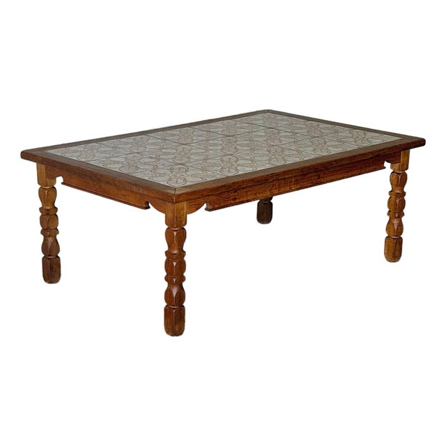 Oak Tiles Coffee Table Danish Mid-Century Modern 1960s For Sale