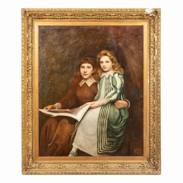 Edward Patry "portrait of May and Vera, Daughters of J.f. Bannatyne, Esq." 1894 For Sale - Image 11 of 11