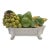 Italian Majolica Mid-Century Ceramic Fruit Centerpiece Basket For Sale