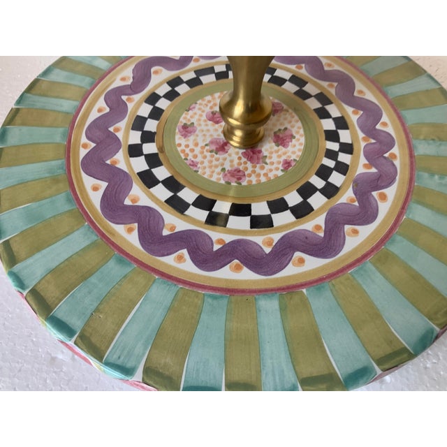 Coastal 1990s Mackenzie Childs Ceramic Serving Tray For Sale - Image 3 of 5