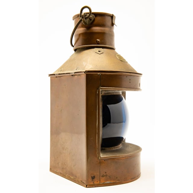 1902 Copper Starboard Ship Lantern by Tung Woo For Sale - Image 4 of 13