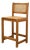 Oak Vintage Rattan Counter Height Chair For Sale