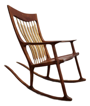 1980s Vintage Sam Maloof Style Rocking Chair