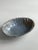 Traditional Handmade Blue Oval Pottery Serving Bowl With Shell Details For Sale - Image 3 of 5