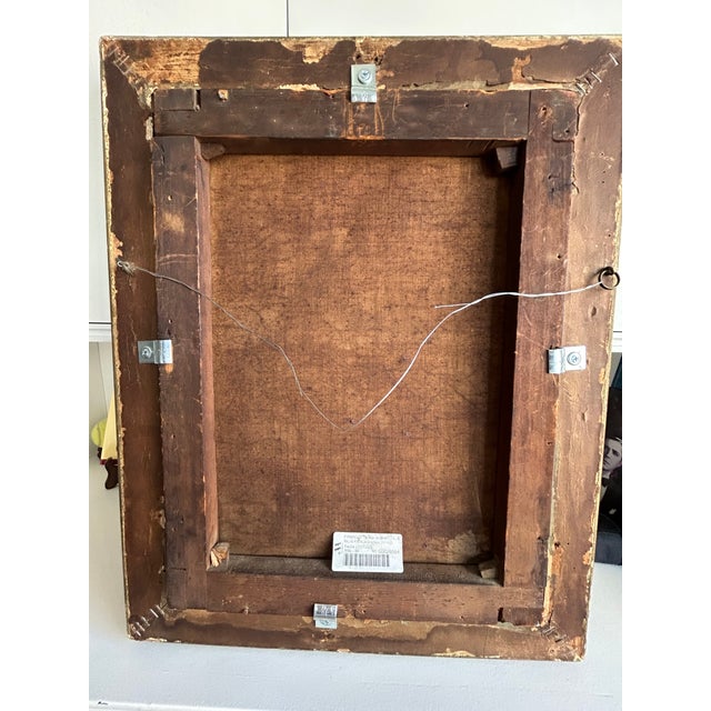 Early 20th Century Early 20th Century B. Troncoso “Lady in Yellow at Her Desk” – After Thomas Wilmer Dewing Elegant Gilded Age Interior Scene For Sale - Image 5 of 7