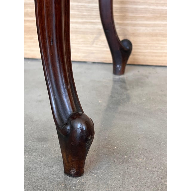 Louis XV Style Walnut Nightstands with Marble Top, 1930s, Set of 2 For Sale - Image 14 of 18