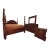 Late 20th Century Pulaski Carved Solid Mahogany Queen Size 5 Piece Bedroom Set For Sale