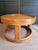 1970s Vintage Post Modern Solid Oak Round End Table For Sale - Image 5 of 10